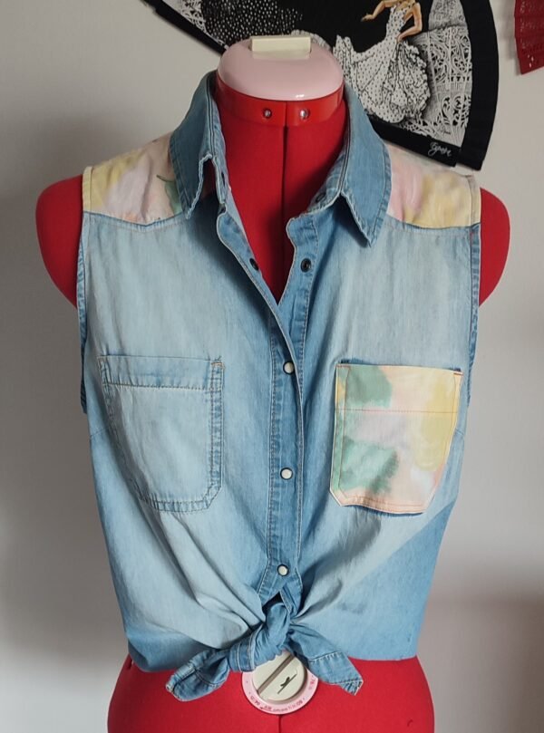 Chemise en jean sans manche