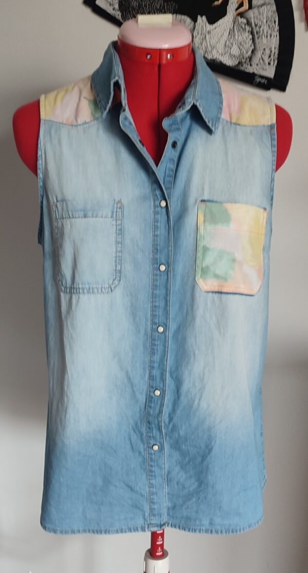 Chemise en jean sans manche – Image 3